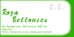 roza bellovics business card